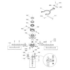 Blade Mechanism (Right) Assembly for Wacker CRT 36-25K Trowel