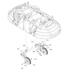 Wheel Assembly for Wacker CRT 36-26 Trowel
