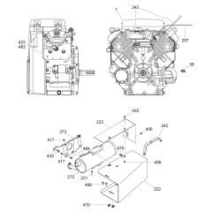 Engine Assembly for Wacker CRT 36-26 Trowel