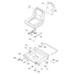 Seat Assembly for Wacker CRT 36-26 Trowel