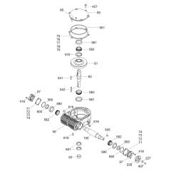 Gearbox (Right) Assembly for Wacker CRT 36-26 Trowel