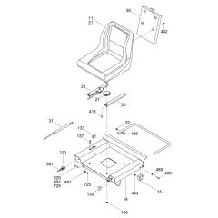 Seat Assembly for Wacker CRTv 36-26 Trowel