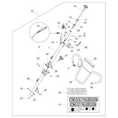 Handle (Folding Twist) Assembly for Wacker CT36-8 Trowel