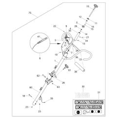 Handle (Folding Twist) Assembly -1 for Wacker CT36-8 Trowel