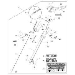 Handle (Adjustable Pro-Shift) Assembly for Wacker CT36-8 Trowel