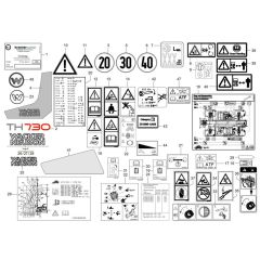 Wacker TH730 Decals