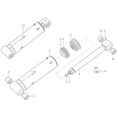 Tilt Ram Assembly for Wacker TH755