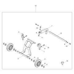 Trolley Assembly for Wacker WP1550Aw Plate Compactor