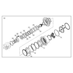 Reduction Gear Assembly for Wacker RD15 Roller