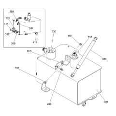 Hydraulic Tank Assembly for Wacker RD16 Roller