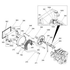 Radiator Assembly for Wacker RD16 Roller