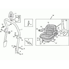 Seat Assembly for Wacker RD25 Roller