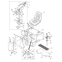 Rear Frame Assembly -1 for Wacker RD880V Roller