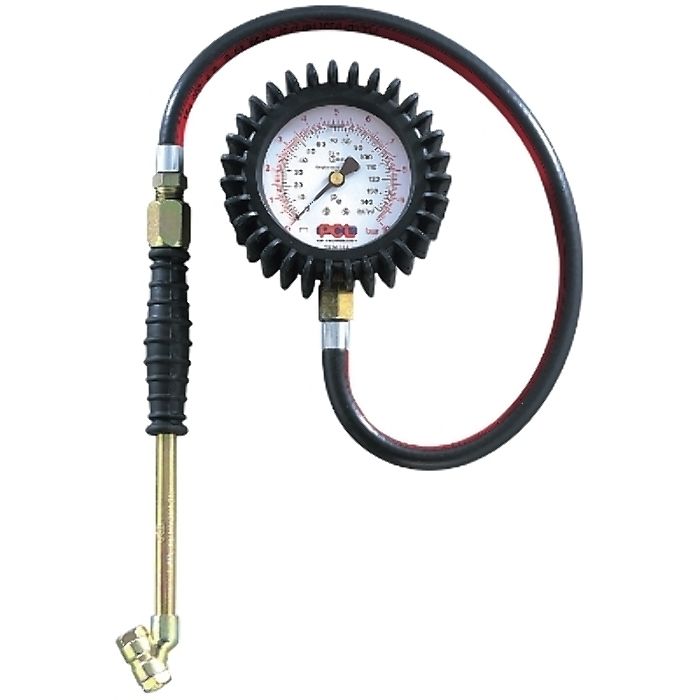 PCL Tyre Pressure Gauge Dial Type with Hold On Connector 1/4