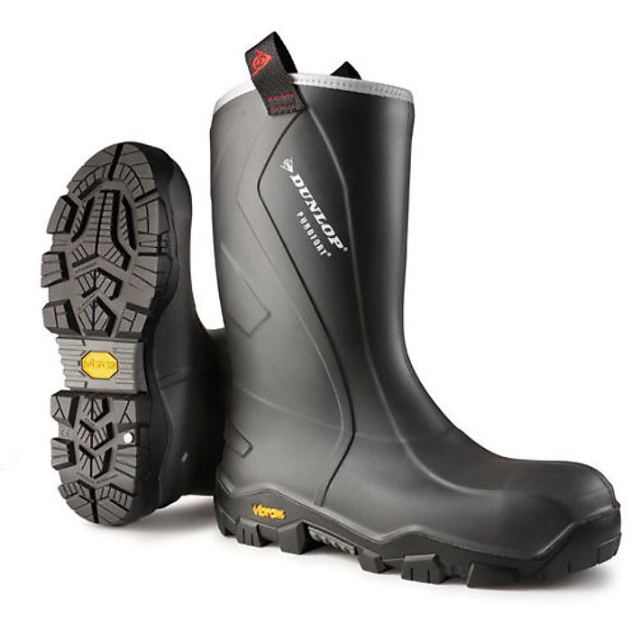 Dunlop Purofort + Reliance Full Safety Boot Vibram Sole Charcoal Size ...