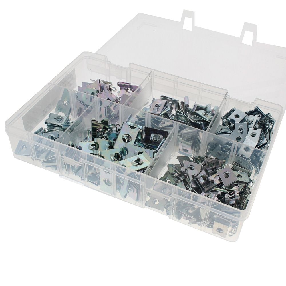 100 Piece Steel Square Weld Nuts Assortment Kit - M5 M6 M8 M10 For Furniture, Shelves & Projects