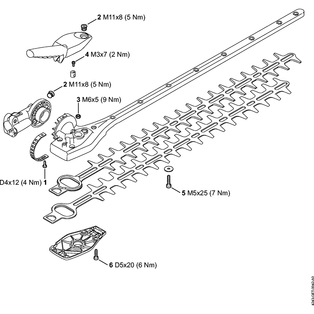 Tightening torques for Stihl HL KM145 Degree KombiTool L S Engineers