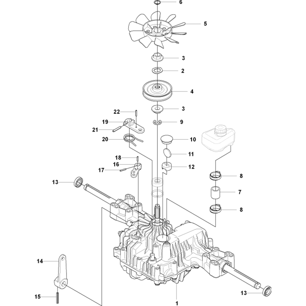 Transmission 3 Assembly for Husqvarna Rider 155 Ride on Mowers L S Engineers