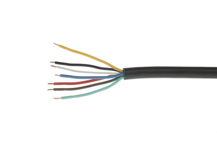 30M Roll 7x0.50mm2 Black 7 Core Cable