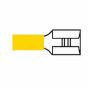 Yellow Pre-Insulated Push-On Terminals - 9.50mm Pack of 100 - 2-001-19
