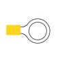 Yellow Pre-Insulated Ring Terminals - 13.00mm (Pack of 1000) - 3-001-39