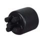 Black PVC Conduit End Cap for Convoluted Tubing - 10NW 5 Outlets - Each - 5-326-90