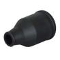 Black PVC Conduit End Cap for Convoluted Tubing - 22NW Single Outlet - Each - 5-326-93