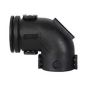 Black Nylon Unsealed 90 degree Elbow Connector - 10NW - Each - 0-327-01