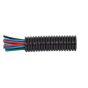 Black Nylon Heavy-Duty Convoluted Unsplit Tubing - 17NW x 50m - 0-330-17