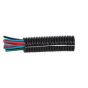 Black Nylon Heavy-Duty Convoluted Split Tubing - 17NW x 50m - 0-331-17
