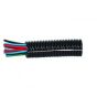 Black Nylon Heavy-Duty Convoluted Split Tubing - 37NW x 25m - 0-331-37