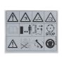 Warning Note for Stihl MB 756.0 GS, MB 756. YC & MB 756.0 YS Petrol Lawn Mower - OEM No. 0000 967 4470
