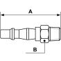 Male Adaptor Tapered Threaded Steel 1/4" BSP for Air Line Systems