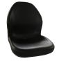 Black High Back Plastic Pan Plant / Mower Seat 740mm x 520mm