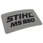 Model Plate for Stihl MS650 - 1122 967 1508