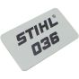 Model Plate for Stihl 036 - 1125 967 1508