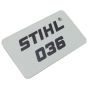 Model Plate for Stihl 036 - 1125 967 1508