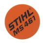 Model plate for Stihl MS461 Chainsaws - Genuine Part - 1128 967 1515