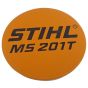 Model Plate for Stihl MS201T - 1145 967 1500