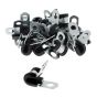 Steel/Rubber P Cable Clips for 5mm diameter cable - Pack of 25 - 0-002-81