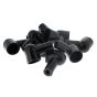 Large PVC Insulating Boot Cable Entry 8mm, Terminal 17mm Diameter - 10 Pack (Black)