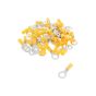 Yellow Pre-Insulated Ring Terminals - 8.40mm (Pack of 50)