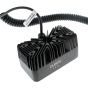 6 x 3W LED Work Lamp with Magnetic Base and 450mm Flying Lead - Black, 12/24V - 0-420-72
