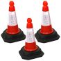 Thermoplastic 30" Traffic Cone / Bollard - Pack of 3