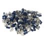 Male Piggy Back Terminal in Blue fits 6.3mm Tab - Pack of 100