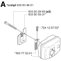 Muffler Assembly for Husqvarna 225 H60 Hedge Trimmers