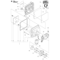 Carburetor & Air Filter Assembly for Husqvarna 226 HS99 S Hedge Trimmers