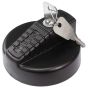Lockable Diesel Black Plastic Tank Cap, 90mm O/D, 67mm I/D 
