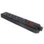 Rubber Trailing Sockets 4 Gang 13 Amp, Black - Sold Individually