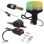 Dual Beacon Green & Amber Spigot Weld On Retractable Seat Belt Kit 